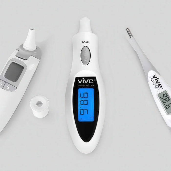 Dual, ear and oral digital thermometer