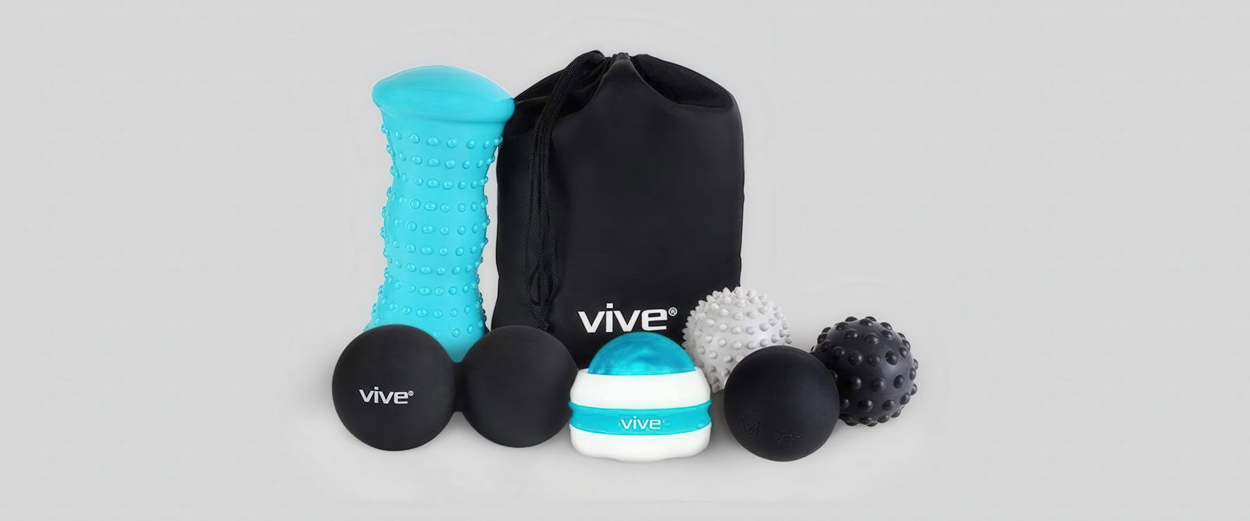 vive massage ball set, rollers and lacrosse balls