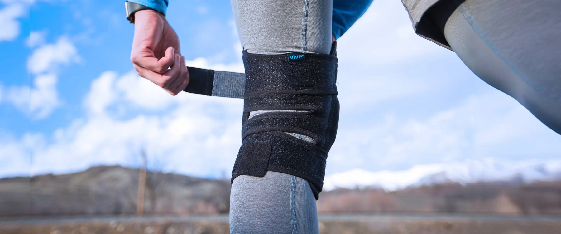 Fastening knee brace