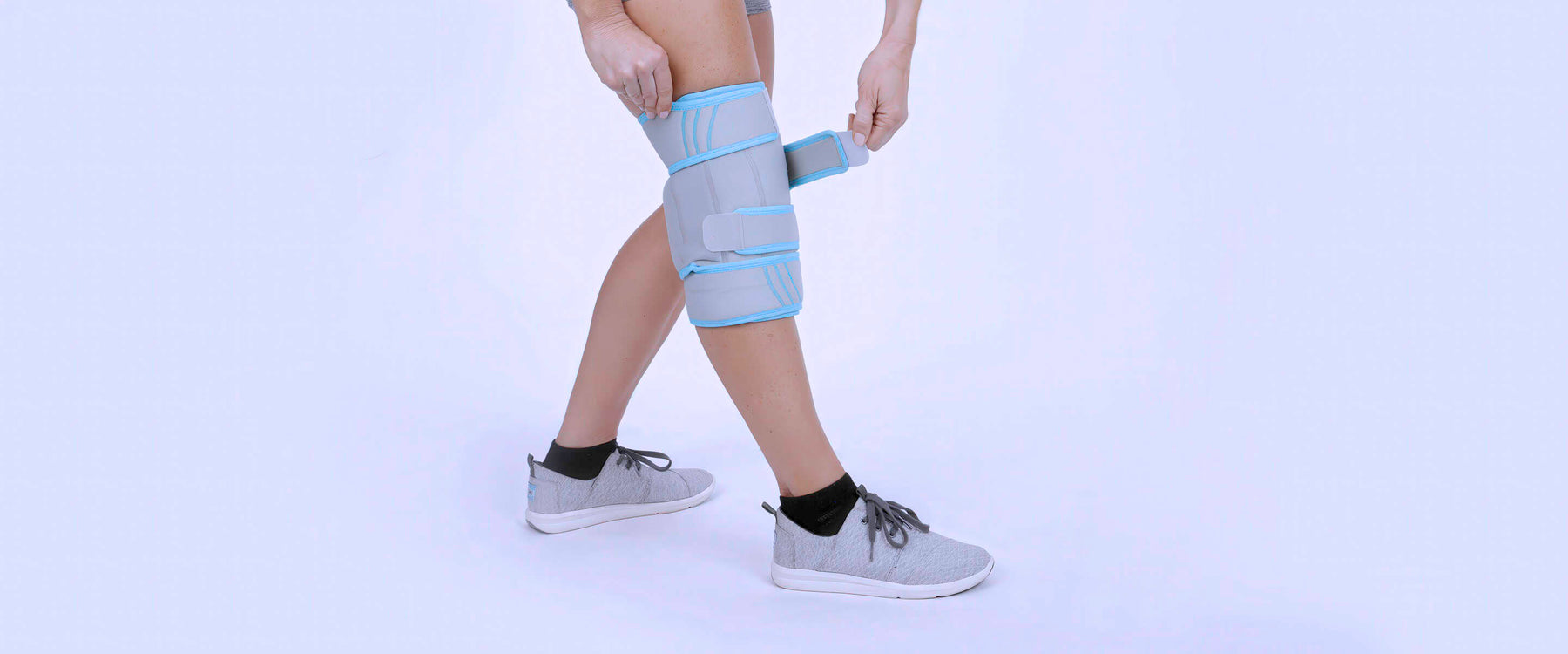 Fastening knee brace