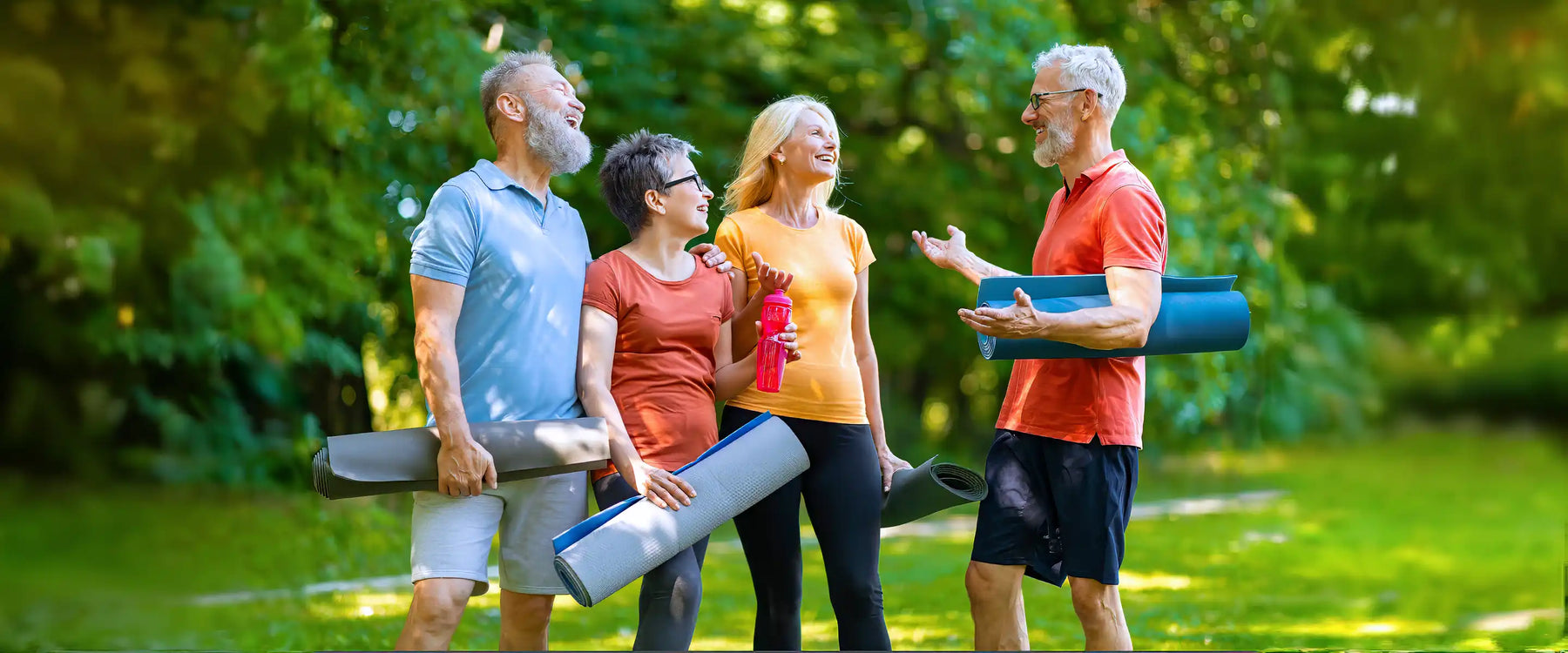 Group Of Active Seniors Outdoors