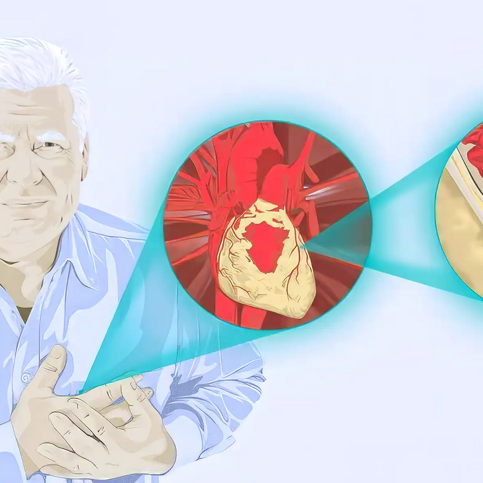 Man with Heart Attack Illustration