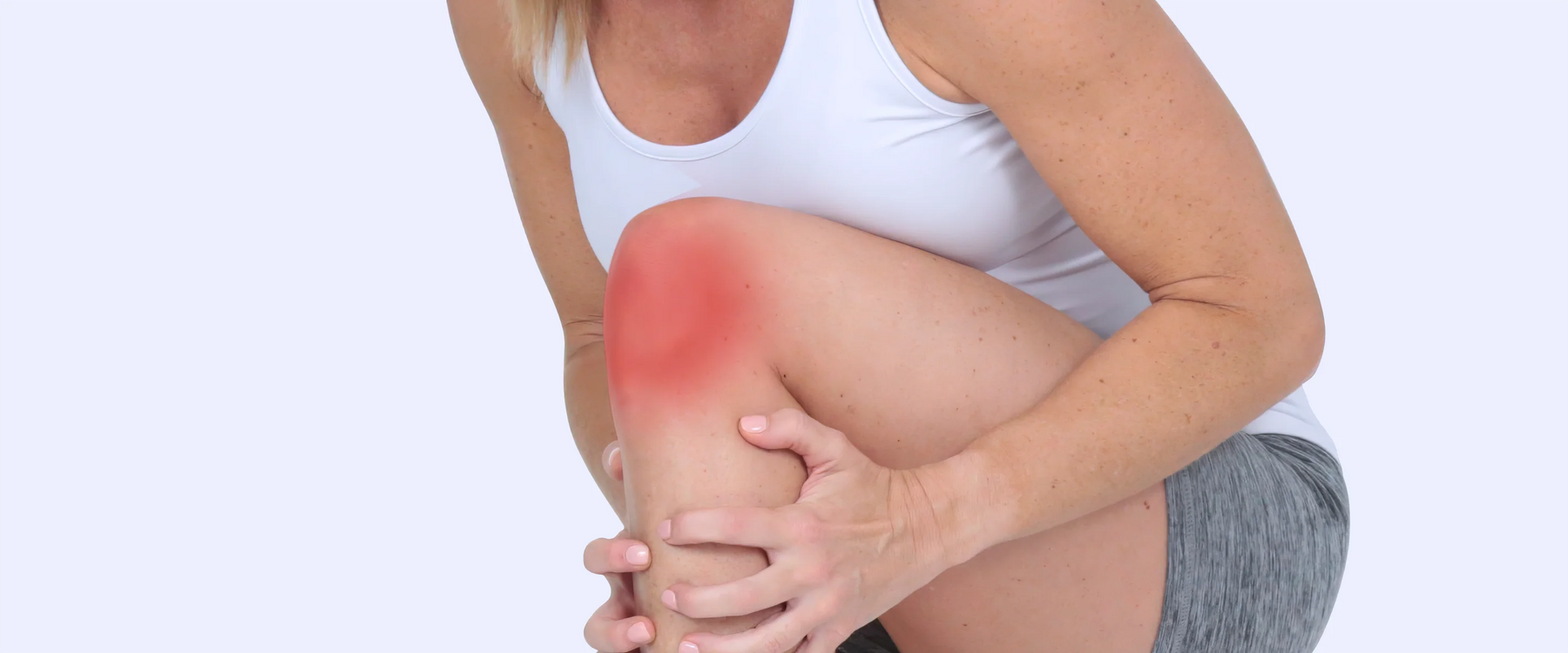 woman with knee pain