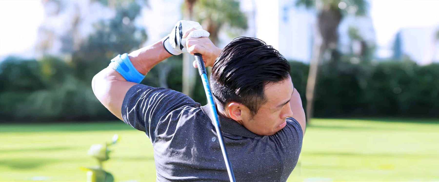 Man playing golf