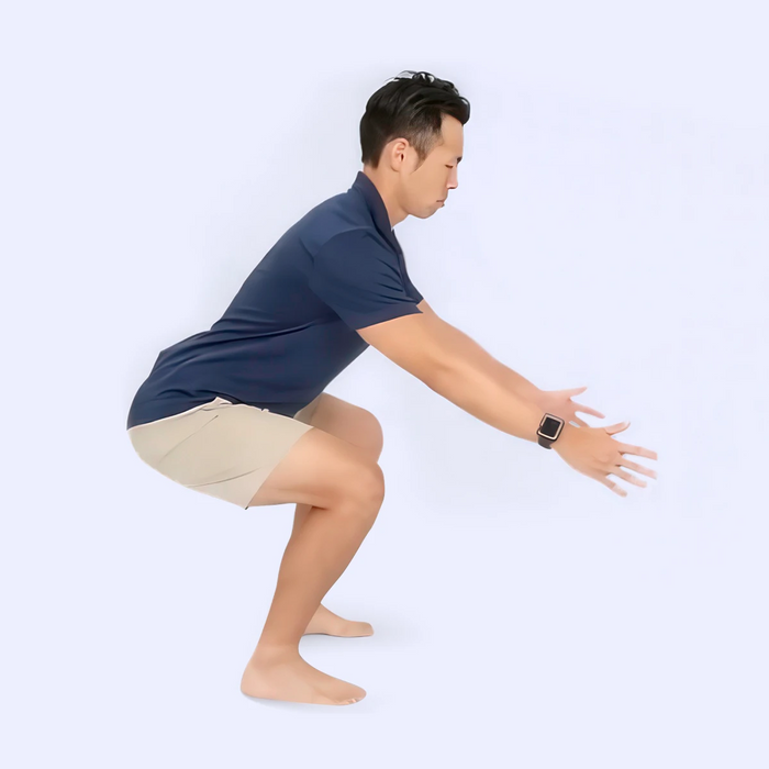 Man doing squats