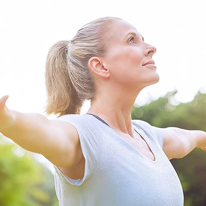 Mature woman doing yoga