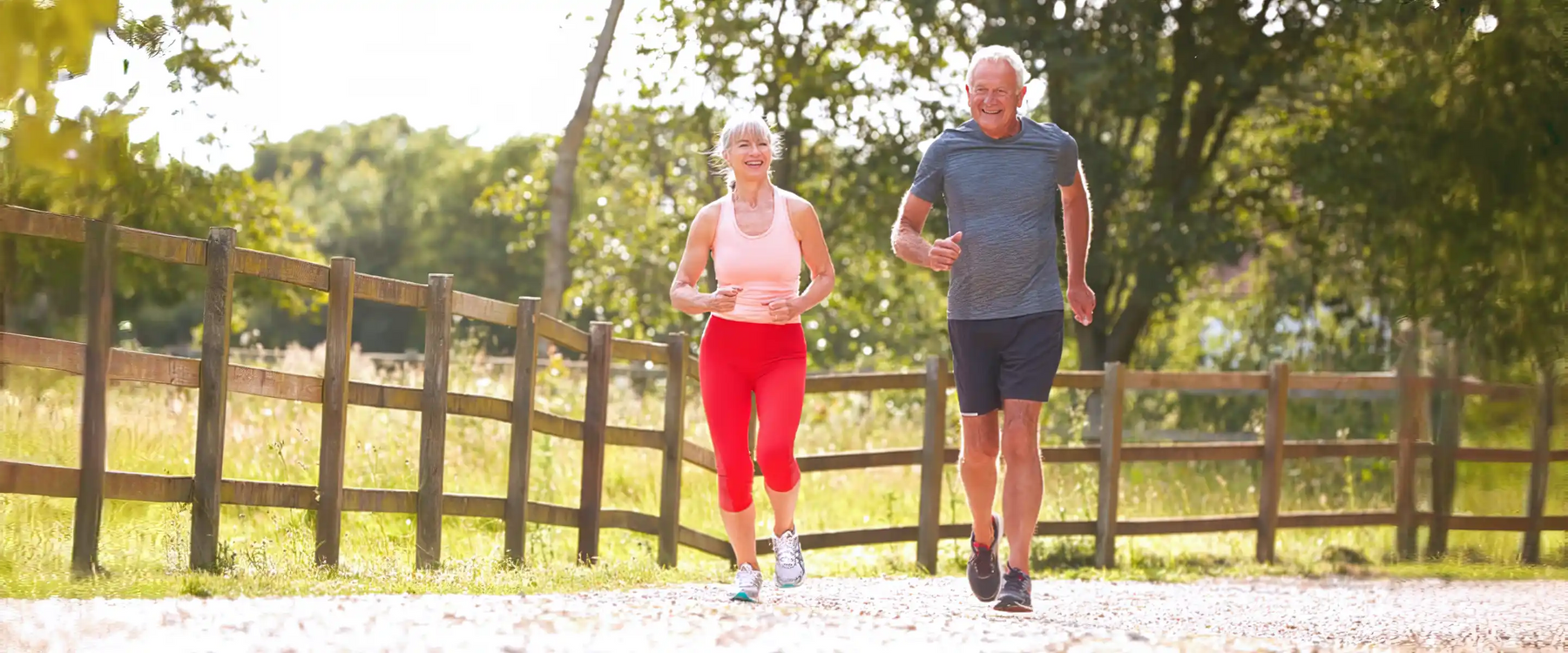 Senior Couple Enjoying Run Together