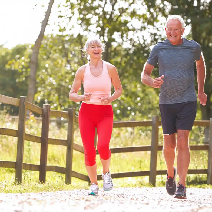 Senior Couple Enjoying Run Together