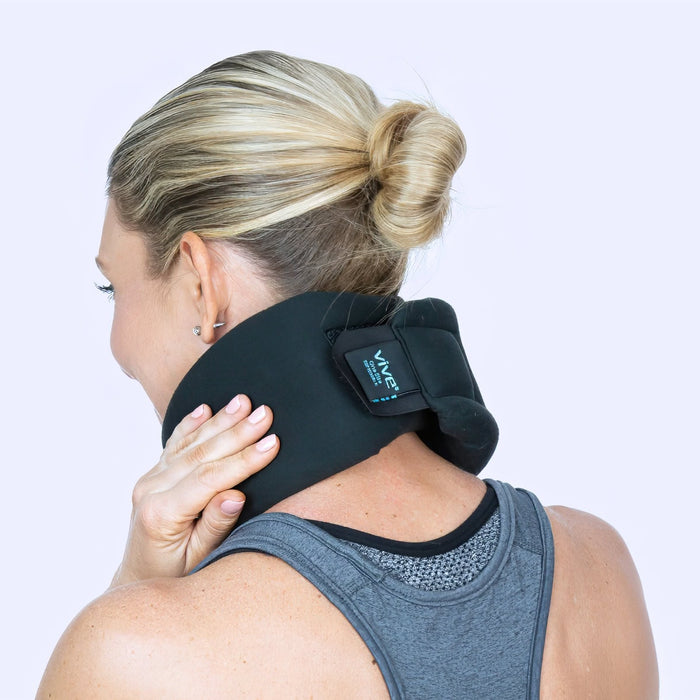 Woman Wearing Neck Brace