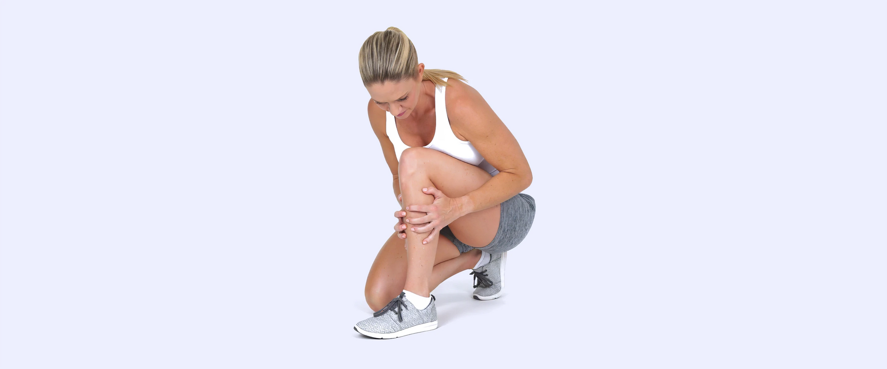 Woman with shin splints