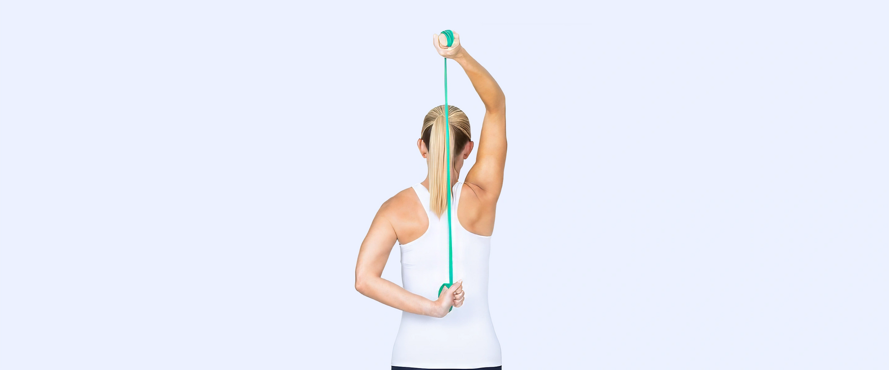 resistance band shoulder stretch