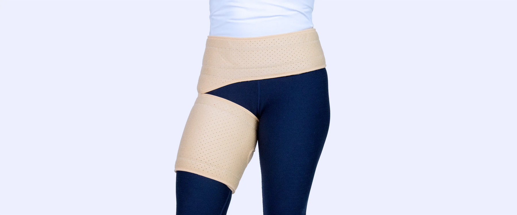 Woman wearing Groin Brace