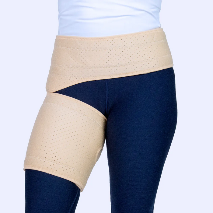 Woman wearing Groin Brace