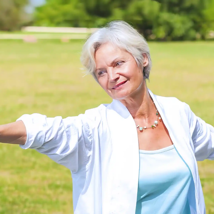 Women practicing tai chi