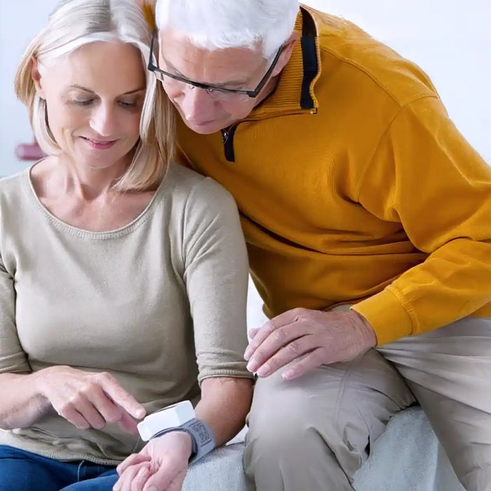 couple reading blood pressure results