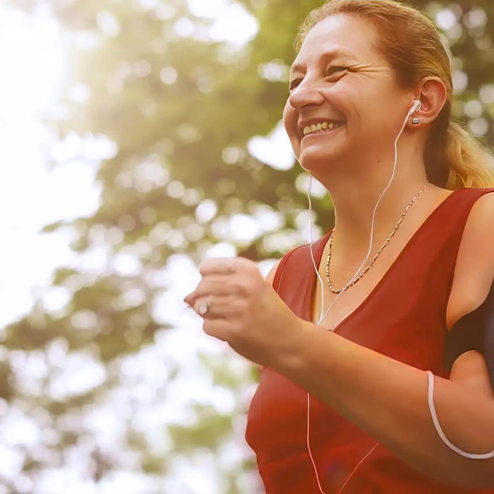 woman on a brisk walk