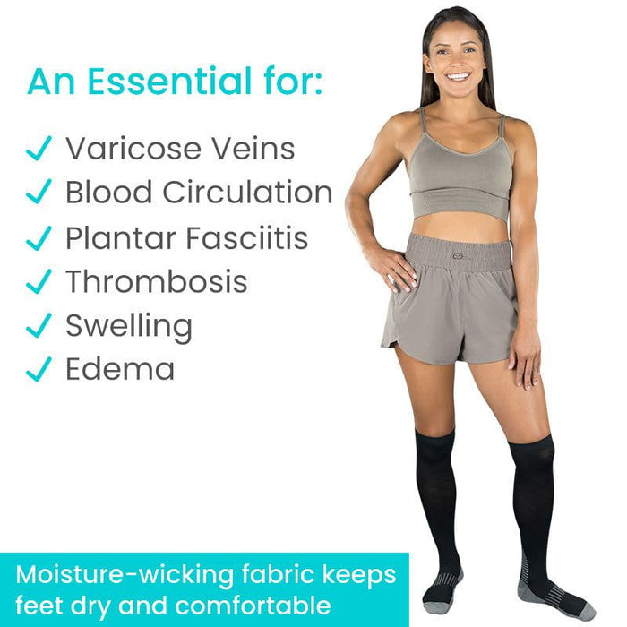 help improve varicose veins, blood circulation, plantar fasciitis, thrombosis, swelling, edema