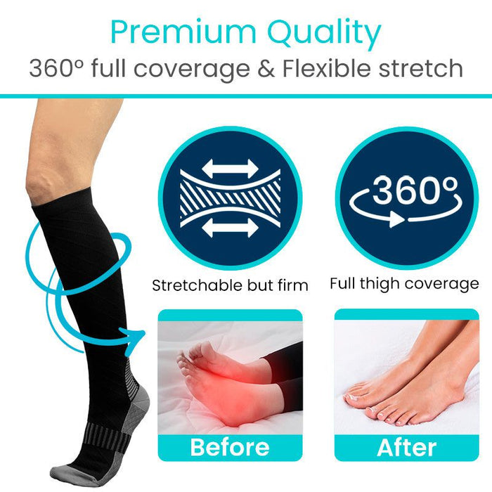 360 degrees of coverage and flexible stretch