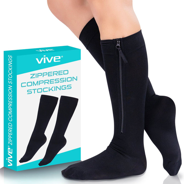 Zippered Compression Stockings