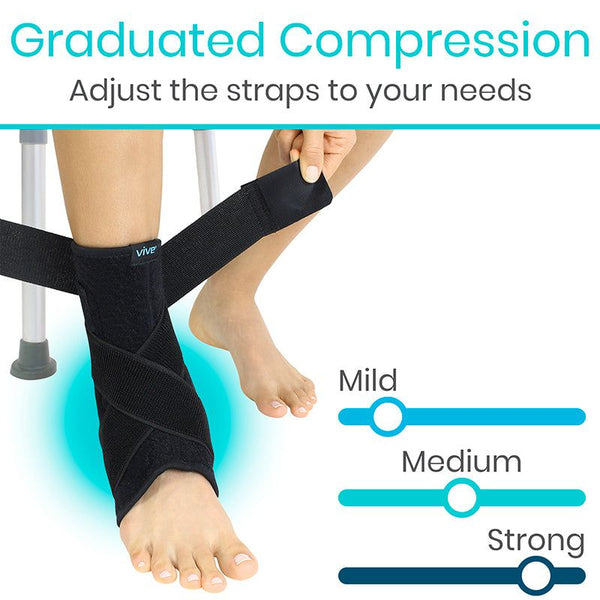 Ankle Brace - Support Wrap for Sprain & Running Pain - Vive Health