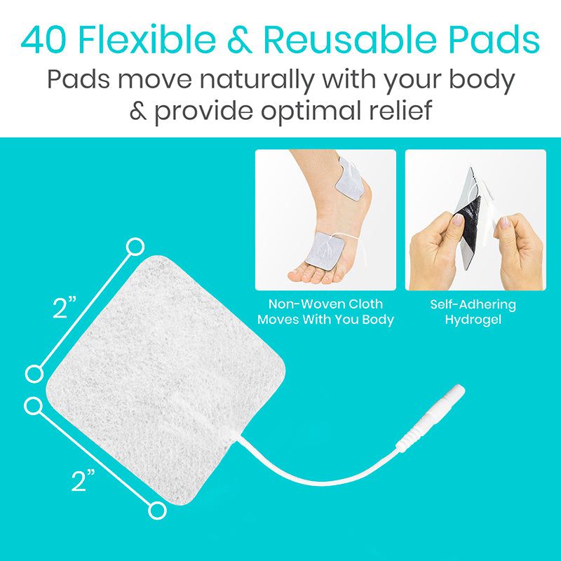 Replacement Tens Unit Pads All Sizes 5 Pairs of each sizes Electrode Self  Adhesive Replacement Electodes Large Medium Small