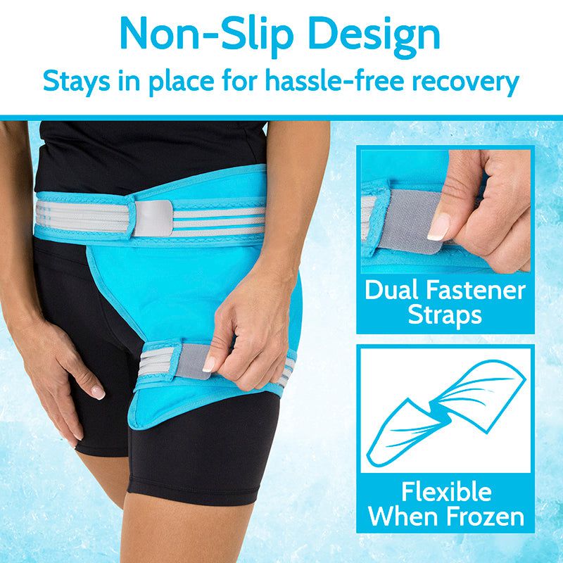Arctic Flex Hip Ice Pack Wrap After Surgery - Reusable Gel Support for Hip  Bursitis, Replacement, Pain Relief, Inflammation, Arthritis, Swelling 