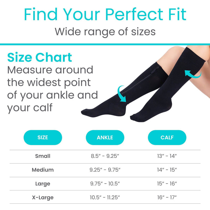 Zippered Compression Stockings