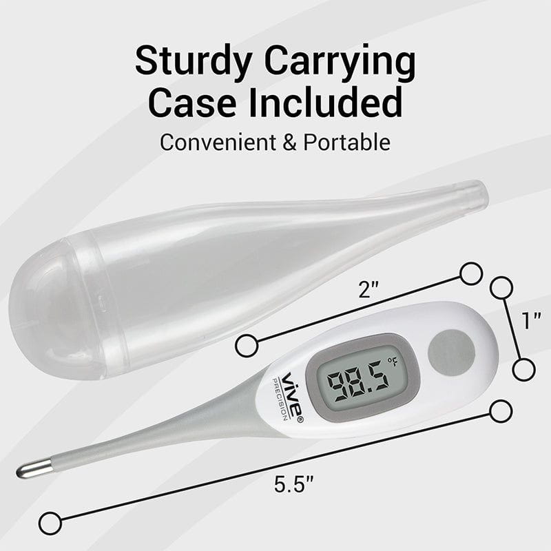 Thermometer Unit Digital Oral Beep with Storage Case