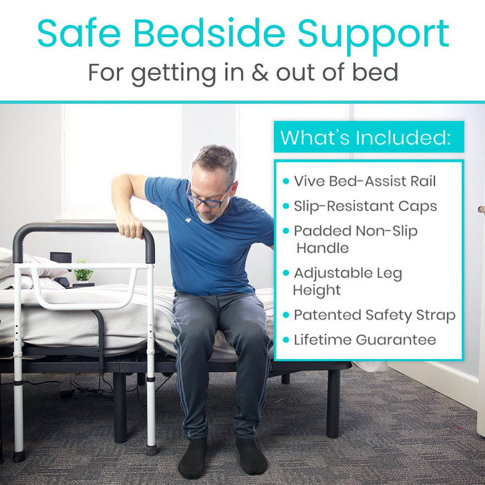 safe beside support for getting in and out of bed