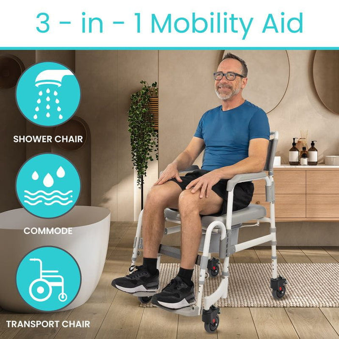 Shower Commode Transport Chair