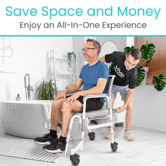 Shower Commode Transport Chair