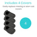 Includes 4 Covers, easily replace missing or worn-out covers