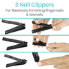 3 nail clippers included