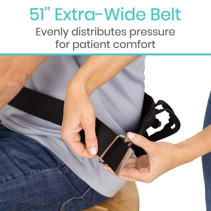 51'' Extra-Wide Belt Evenly distributes pressure for patient comfort