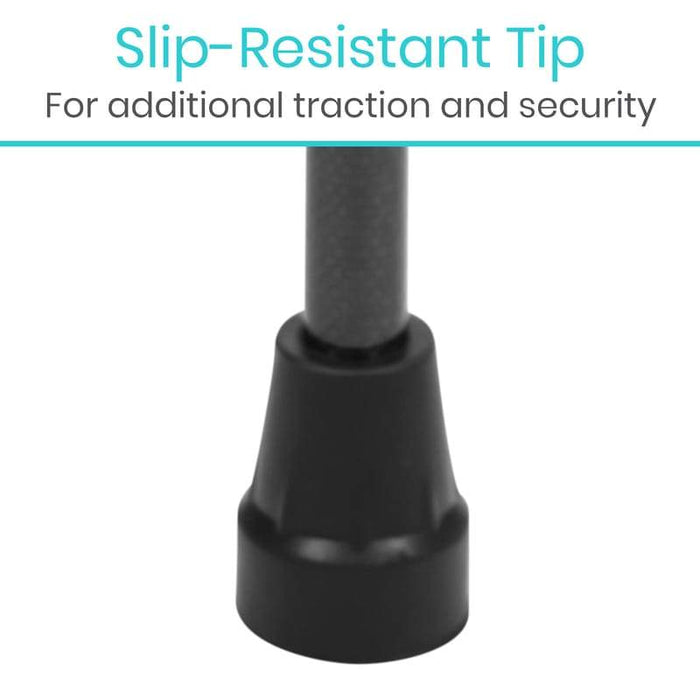 Slip-Resistant Tip For additional traction and security