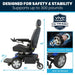 electric wheelchair designed for safety & stability