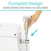 Compact Design Easily fasten and store on any toilet