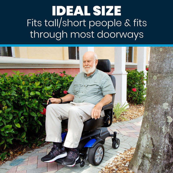 electric wheelchair fits all heights and doorways