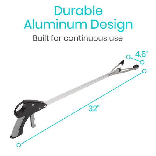 Durable Aluminum Design. Built for continuous use. 32 inches long by 4.5 inches wide