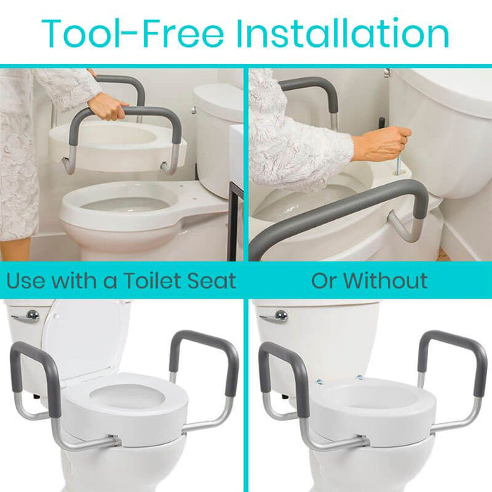 Easy to assemble toilet seat riser