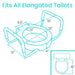 Easy to fite longated toilet seat riser dimensions