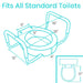 Easy to fit standard toilet seat riser dimensions