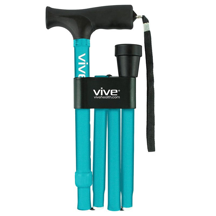 teal folding cane