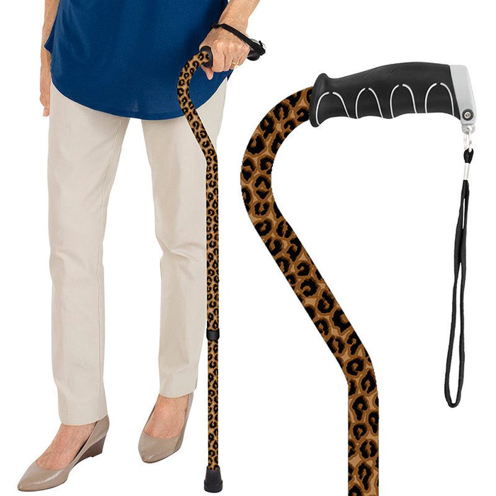 leopard offset cane