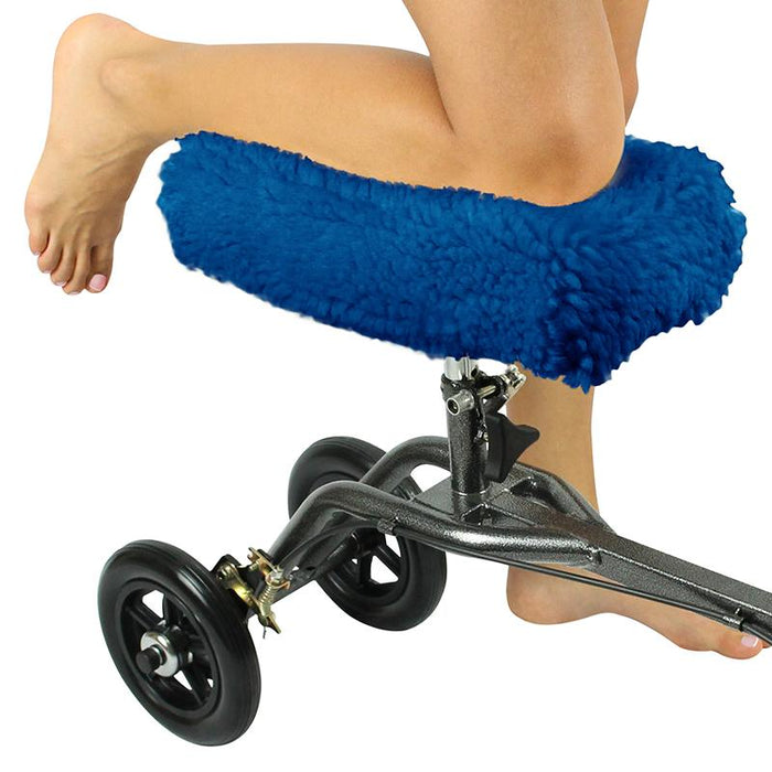 Blue Sheepskin Knee Walker Pad