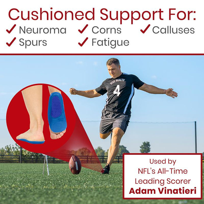 Cushioned Support For: Neuroma, Corns, Calluses, Spurs, Fatigue