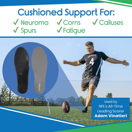 Cushioned Support For: Neuroma, Corns, Calluses, Spurs