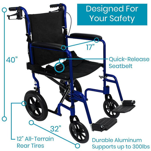 transport wheelchair dimensions