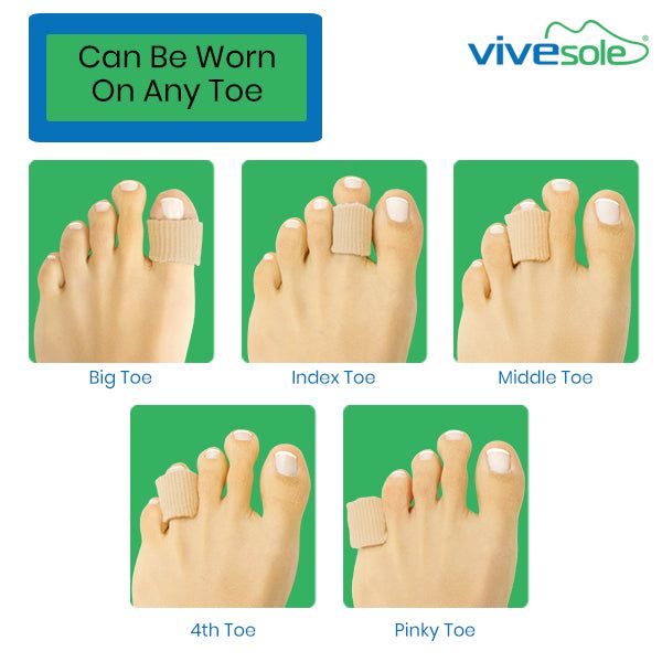 toe sleeves can be worn on any toe