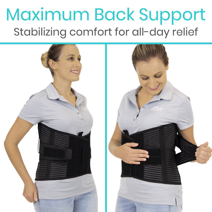 Maximum back support, stabilizing comfort for all-day relief